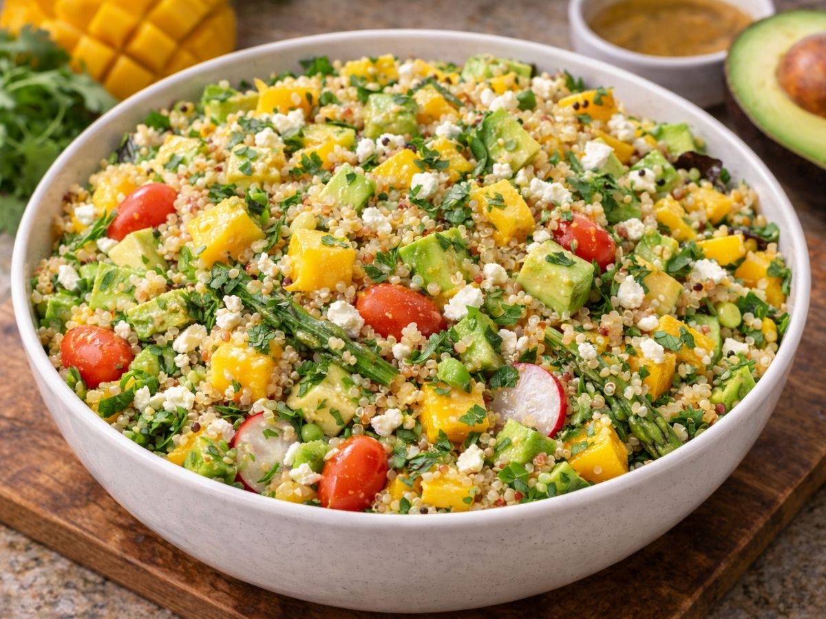 Quinoa Mango Feta Salad